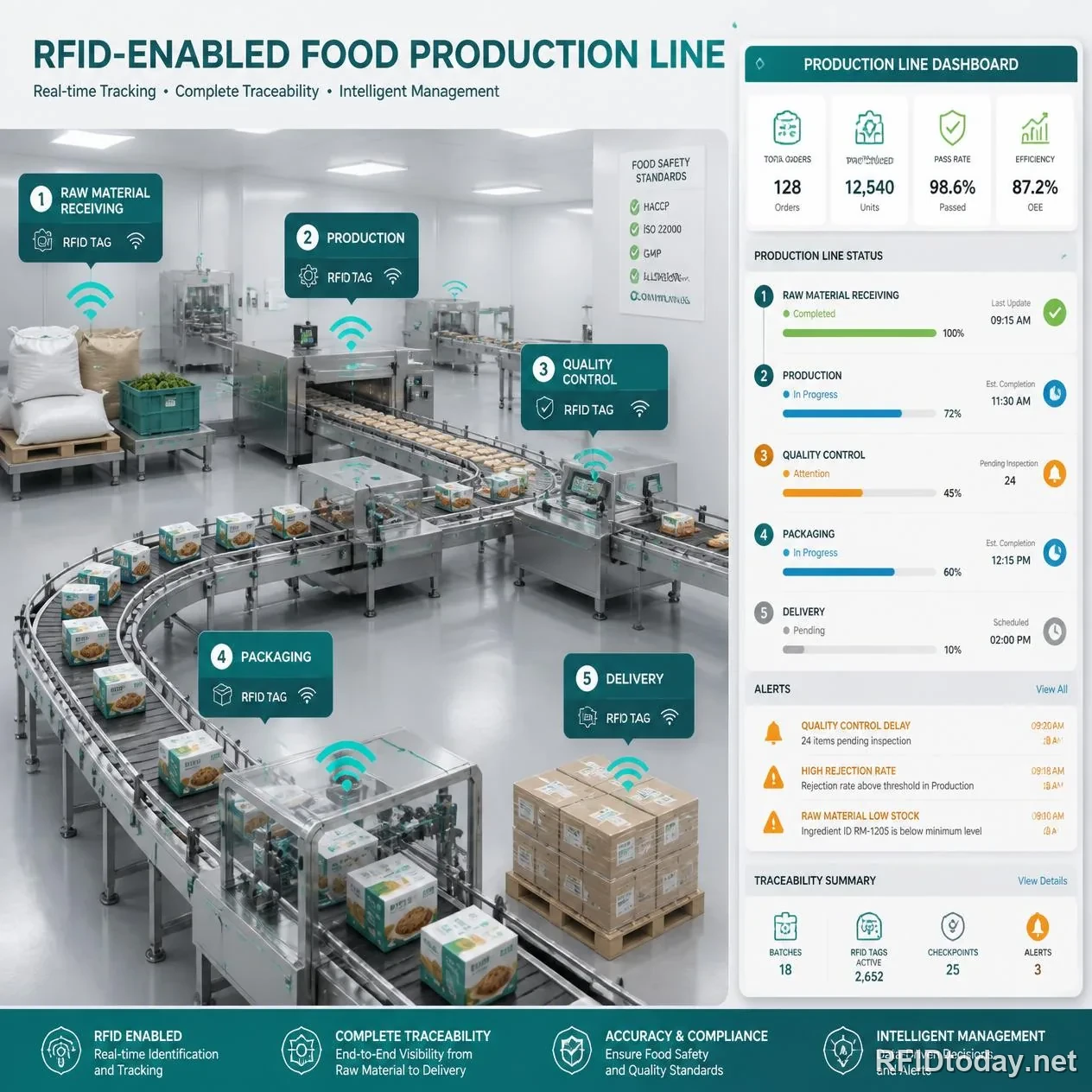 ภาพจำลองสายการผลิตที่ติดตามด้วย RFID